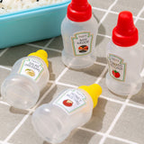 Plastic Mini Bento Soy Sauce Bottles Squeeze Salad Dressing Bottles Portable Sauce Containers - Extra Image