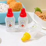 Plastic Mini Bento Soy Sauce Bottles Squeeze Salad Dressing Bottles Portable Sauce Containers