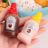 Plastic Mini Bento Soy Sauce Bottles Squeeze Salad Dressing Bottles Portable Sauce Containers - Extra Image