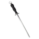 10in Knife Sharpener Stick Professional Honing Blade Sharpening Rod Stick for Home Business Black
