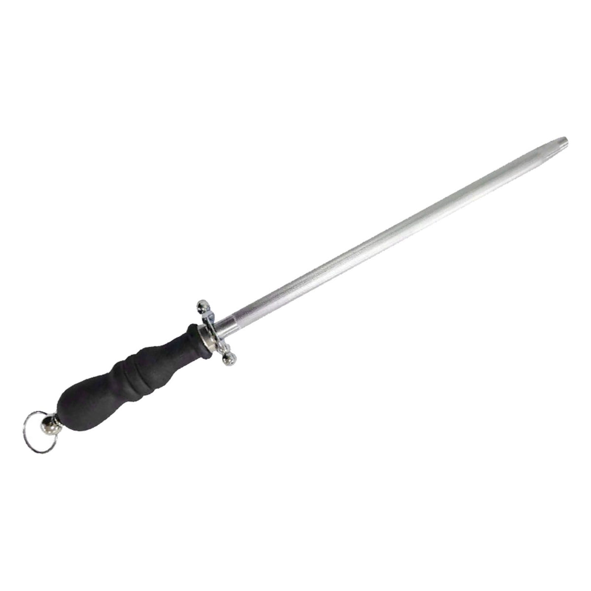 10in Knife Sharpener Stick Professional Honing Blade Sharpening Rod Stick for Home Business Black