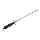 10in Knife Sharpener Stick Professional Honing Blade Sharpening Rod Stick for Home Business Black
