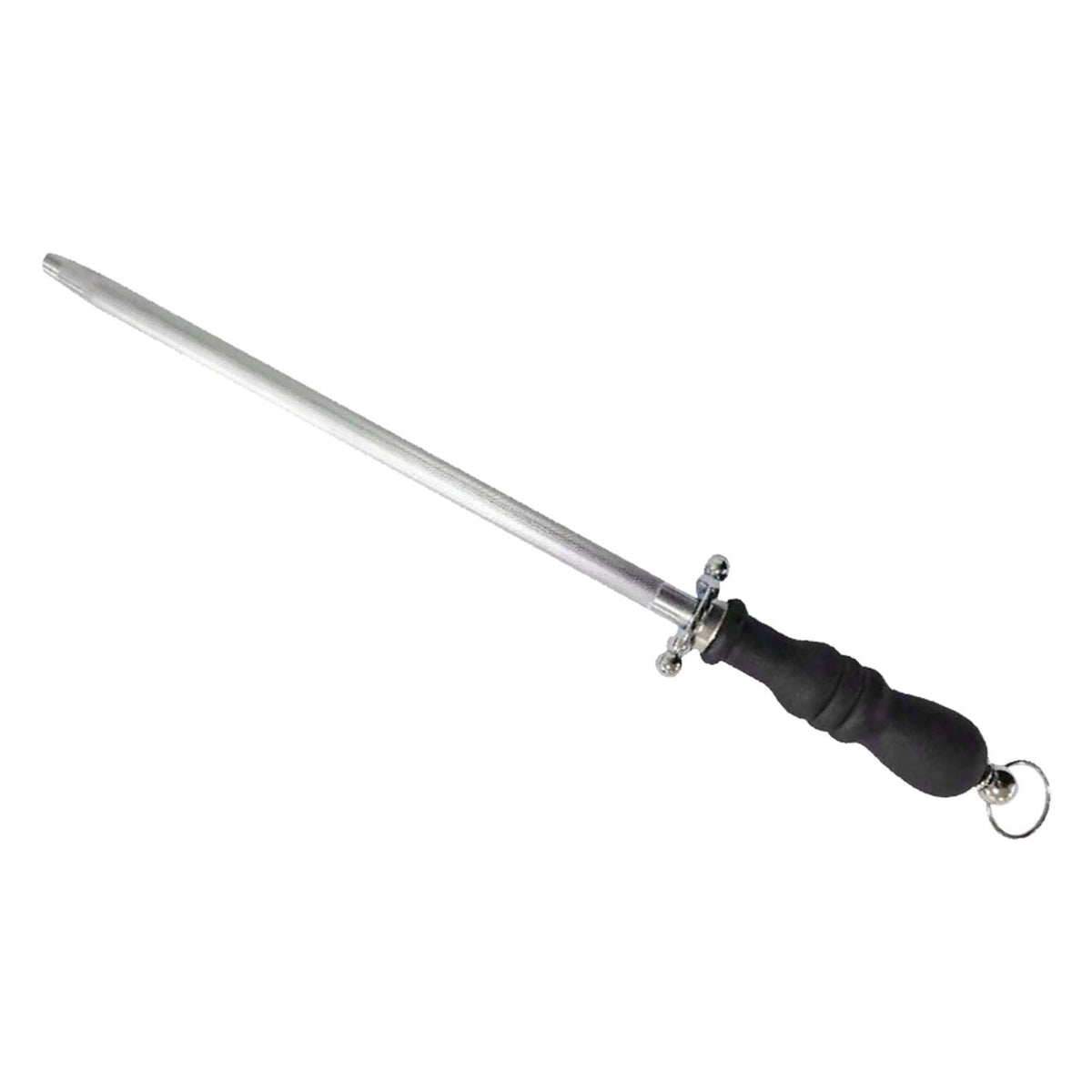10in Knife Sharpener Stick Professional Honing Blade Sharpening Rod Stick for Home Business Black