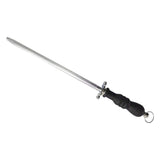 10in Knife Sharpener Stick Professional Honing Blade Sharpening Rod Stick for Home Business Black