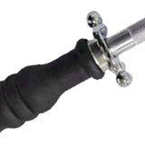 10in Knife Sharpener Stick Professional Honing Blade Sharpening Rod Stick for Home Business Black - Low Angle