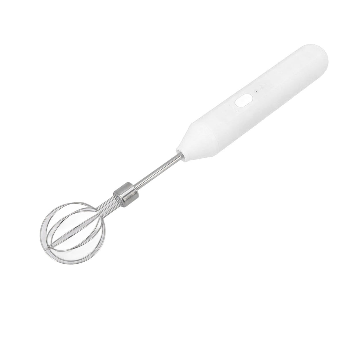 Electric Hand Mixer Three Different Speeds Battery Powered Handheld Milk Frother for Home Baking White