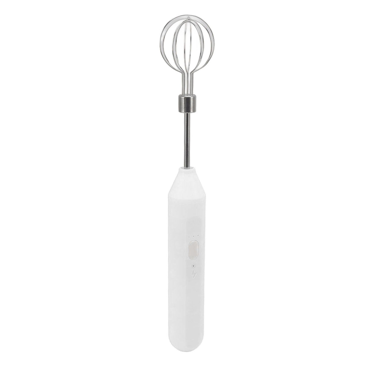 Electric Hand Mixer Three Different Speeds Battery Powered Handheld Milk Frother for Home Baking White