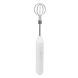 Electric Hand Mixer Three Different Speeds Battery Powered Handheld Milk Frother for Home Baking White