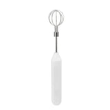 Electric Hand Mixer Three Different Speeds Battery Powered Handheld Milk Frother for Home Baking White - 45-Degree Angle
