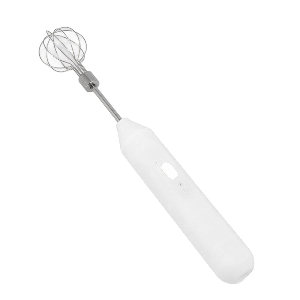 Electric Hand Mixer Three Different Speeds Battery Powered Handheld Milk Frother for Home Baking White