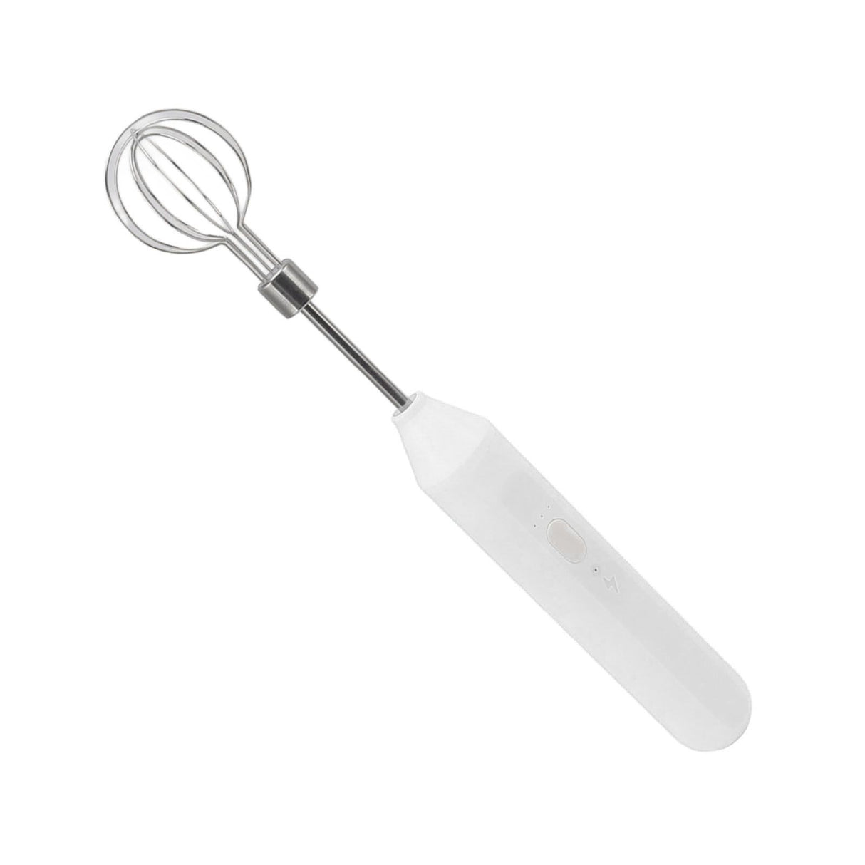 Electric Hand Mixer Three Different Speeds Battery Powered Handheld Milk Frother for Home Baking White
