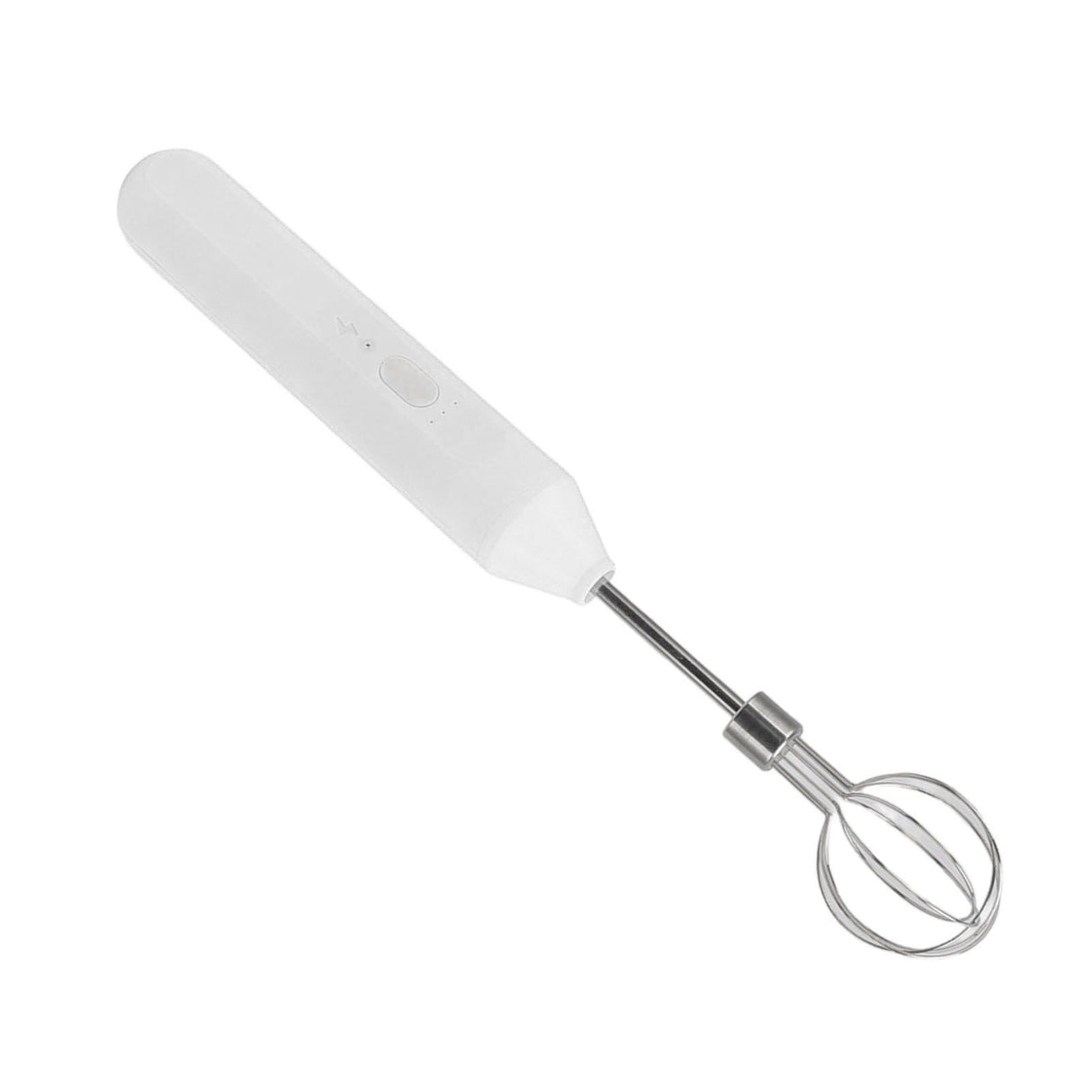 Electric Hand Mixer Three Different Speeds Battery Powered Handheld Milk Frother for Home Baking White