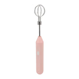 Electric Hand Mixer Three Different Speeds Battery Powered Handheld Milk Frother for Home Baking Pink