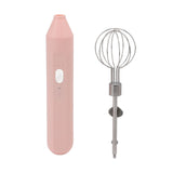 Electric Hand Mixer Three Different Speeds Battery Powered Handheld Milk Frother for Home Baking Pink