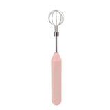 Electric Hand Mixer Three Different Speeds Battery Powered Handheld Milk Frother for Home Baking Pink - 45-Degree Angle