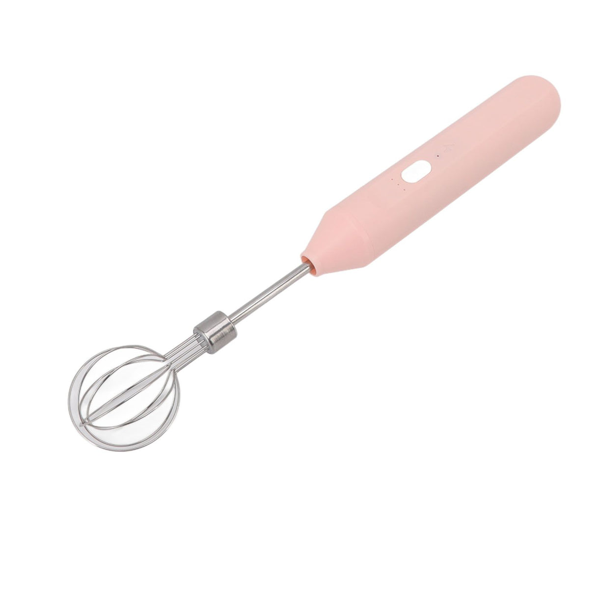 Electric Hand Mixer Three Different Speeds Battery Powered Handheld Milk Frother for Home Baking Pink