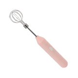 Electric Hand Mixer Three Different Speeds Battery Powered Handheld Milk Frother for Home Baking Pink