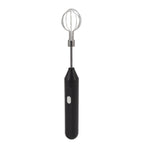 Electric Hand Mixer Three Different Speeds Battery Powered Handheld Milk Frother for Home Baking Black