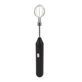 Electric Hand Mixer Three Different Speeds Battery Powered Handheld Milk Frother for Home Baking Black - Front View