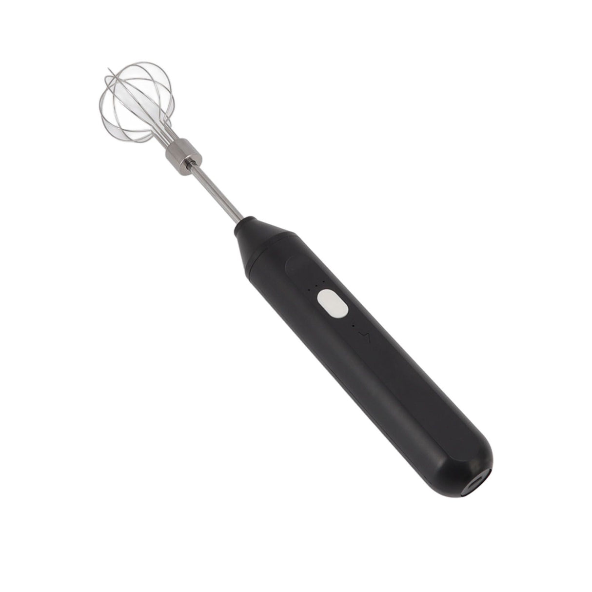 Electric Hand Mixer Three Different Speeds Battery Powered Handheld Milk Frother for Home Baking Black