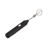 Electric Hand Mixer Three Different Speeds Battery Powered Handheld Milk Frother for Home Baking Black - Rear View