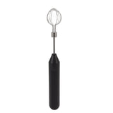 Electric Hand Mixer Three Different Speeds Battery Powered Handheld Milk Frother for Home Baking Black - Close-Up Angle