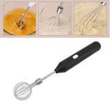 Electric Hand Mixer Three Different Speeds Battery Powered Handheld Milk Frother for Home Baking Black