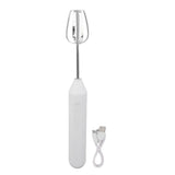 Electric Handheld Egg Beater Electric Milk Frother Coffee Blender Milkshake Blender Foamer Kitchen Tools White