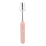 Electric Handheld Egg Beater Electric Milk Frother Coffee Blender Milkshake Blender Foamer Kitchen Tools Pink - Close-Up Angle