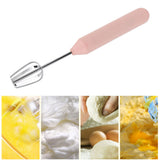 Electric Handheld Egg Beater Electric Milk Frother Coffee Blender Milkshake Blender Foamer Kitchen Tools Pink