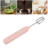 Electric Handheld Egg Beater Electric Milk Frother Coffee Blender Milkshake Blender Foamer Kitchen Tools Pink