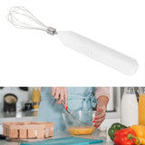 Electric Egg Beater Handheld USB Charging Milk Frother Portable Cordless Drink Mixer with Stainless Steel Whisk White - Extra Image
