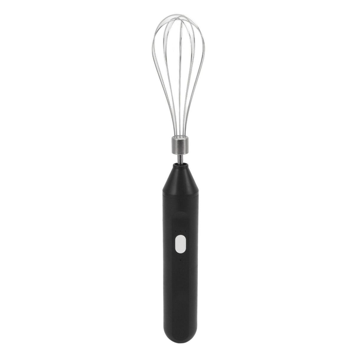 Electric Egg Beater Handheld USB Charging Milk Frother Portable Cordless Drink Mixer with Stainless Steel Whisk Black