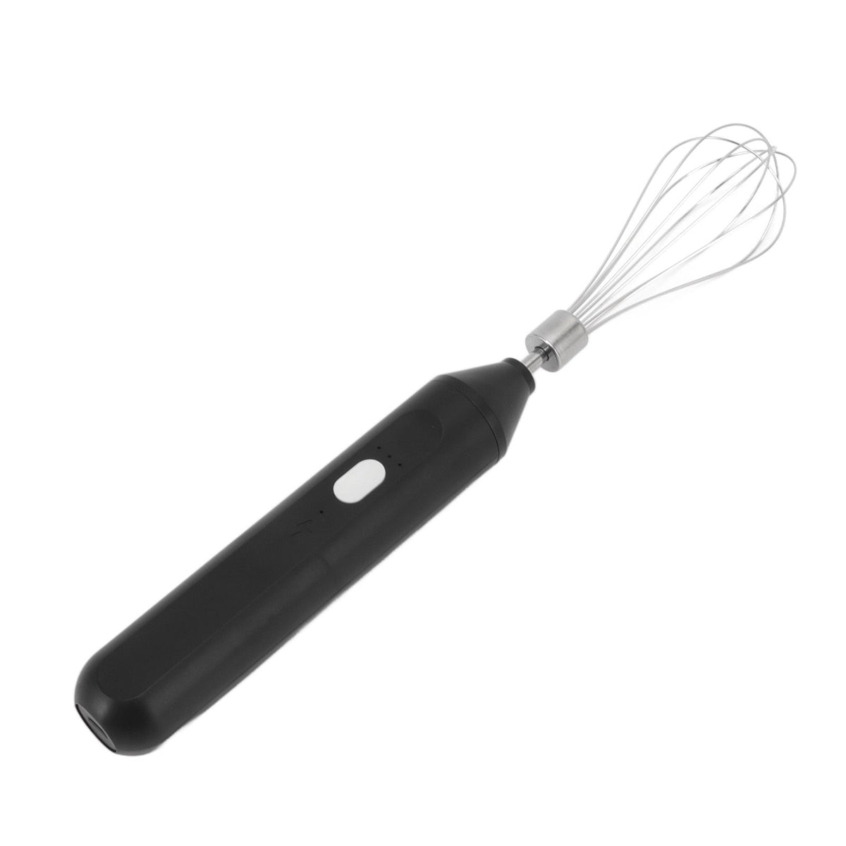 Electric Egg Beater Handheld USB Charging Milk Frother Portable Cordless Drink Mixer with Stainless Steel Whisk Black