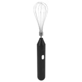 Electric Egg Beater Handheld USB Charging Milk Frother Portable Cordless Drink Mixer with Stainless Steel Whisk Black
