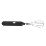 Electric Egg Beater Handheld USB Charging Milk Frother Portable Cordless Drink Mixer with Stainless Steel Whisk Black