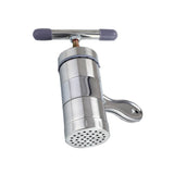 Manual Press Pasta Machine Stainless Steel Hand Wringing Noodles Making Machine with 5 Noodle Mould