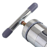 Manual Press Pasta Machine Stainless Steel Hand Wringing Noodles Making Machine with 5 Noodle Mould - Close-Up Angle