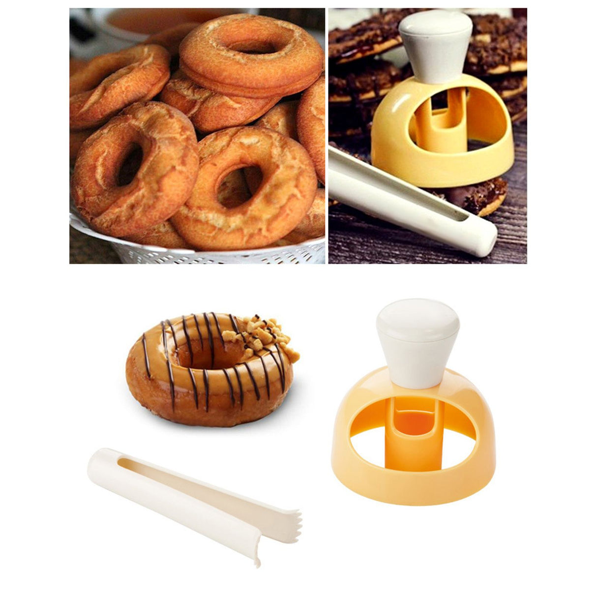 Donut Mold Plastic Reusable Practical DIY Donut Maker Donut Baking Mold for Kitchens Restaurants