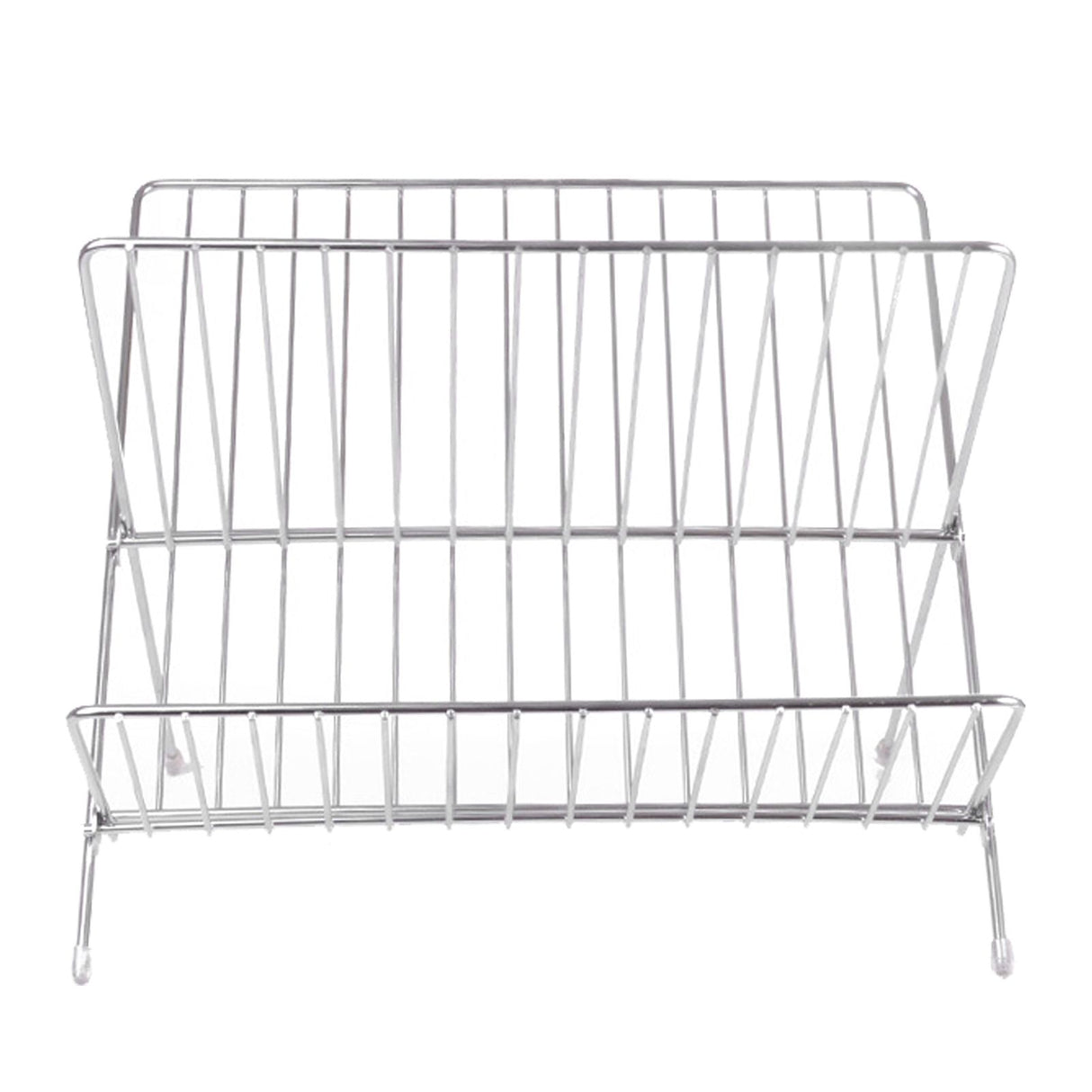 Dish Drainers Foldable X Shape 2 Tier Dish Drying Rack Dinner Plate Bowl Drying Holder Rack for Kitchen Counters