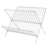 Dish Drainers Foldable X Shape 2 Tier Dish Drying Rack Dinner Plate Bowl Drying Holder Rack for Kitchen Counters