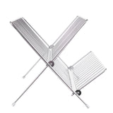 Dish Drainers Foldable X Shape 2 Tier Dish Drying Rack Dinner Plate Bowl Drying Holder Rack for Kitchen Counters
