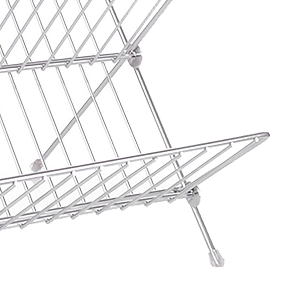 Dish Drainers Foldable X Shape 2 Tier Dish Drying Rack Dinner Plate Bowl Drying Holder Rack for Kitchen Counters