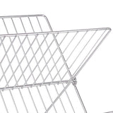 Dish Drainers Foldable X Shape 2 Tier Dish Drying Rack Dinner Plate Bowl Drying Holder Rack for Kitchen Counters - Low Angle