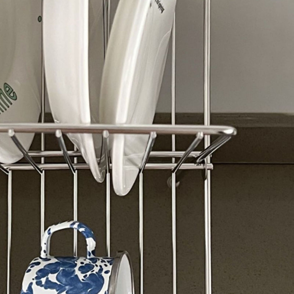 Dish Drainers Foldable X Shape 2 Tier Dish Drying Rack Dinner Plate Bowl Drying Holder Rack for Kitchen Counters