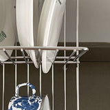 Dish Drainers Foldable X Shape 2 Tier Dish Drying Rack Dinner Plate Bowl Drying Holder Rack for Kitchen Counters