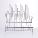 Dish Drainers Foldable X Shape 2 Tier Dish Drying Rack Dinner Plate Bowl Drying Holder Rack for Kitchen Counters