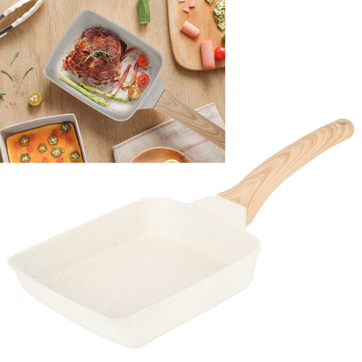 Tamagoyaki Omelette Pan Medical Stone Coating Nonstick Pan Home Pancake Breakfast Frying Pan