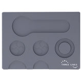 Coffee Tampers Mat Portable PVC Polished Back Antiskid Coffee Tamping Pad for Bar Cafe Home Grey