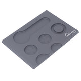 Coffee Tampers Mat Portable PVC Polished Back Antiskid Coffee Tamping Pad for Bar Cafe Home Grey